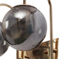 JS-VP S-435-2W Modern Wall Lights 2xE27 Mild Steel & Glass Material Gold & Smoke Finish