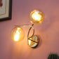 JS-VP S-436-2W Modern Wall Lights 2xE27 Mild Steel & Glass Material Gold & Champaign Finish