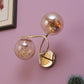 JS-VP S-436-2W Modern Wall Lights 2xE27 Mild Steel & Glass Material Gold & Champaign Finish