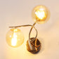 JS-VP S-436-2W Modern Wall Lights 2xE27 Mild Steel & Glass Material Gold & Champaign Finish
