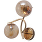 JS-VP S-436-2W Modern Wall Lights 2xE27 Mild Steel & Glass Material Gold & Champaign Finish