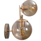 JS-VP S-436-2W Modern Wall Lights 2xE27 Mild Steel & Glass Material Gold & Champaign Finish