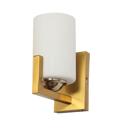 JS-VP S-497-1W Modern Wall Lights 2xE27 Mild Steel & Glass Material Antique, Brown & White Finish