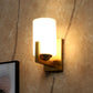 JS-VP S-497-1W Modern Wall Lights 2xE27 Mild Steel & Glass Material Antique, Brown & White Finish