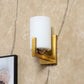 JS-VP S-497-1W Modern Wall Lights 2xE27 Mild Steel & Glass Material Antique, Brown & White Finish