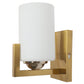 JS-VP S-497-1W Modern Wall Lights 2xE27 Mild Steel & Glass Material Antique, Brown & White Finish