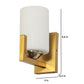 JS-VP S-497-1W Modern Wall Lights 2xE27 Mild Steel & Glass Material Antique, Brown & White Finish