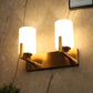 JS-VP S-497-2W Modern Wall Lights 2xE27 Mild Steel & Glass Material Antique & White Finish