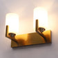 JS-VP S-497-2W Modern Wall Lights 2xE27 Mild Steel & Glass Material Antique & White Finish