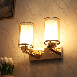 JS-VP S-440-2W Modern Wall Lights 1xE27 Mild Steel & Glass Material Gold & Champaign Finish