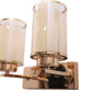 JS-VP S-440-2W Modern Wall Lights 1xE27 Mild Steel & Glass Material Gold & Champaign Finish