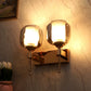 JS-VP S-443-2W Modern Wall Lights 1xE27 Mild Steel & Glass Material Gold & Smoke Finish