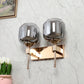 JS-VP S-443-2W Modern Wall Lights 1xE27 Mild Steel & Glass Material Gold & Smoke Finish