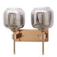 JS-VP S-443-2W Modern Wall Lights 1xE27 Mild Steel & Glass Material Gold & Smoke Finish