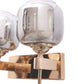 JS-VP S-443-2W Modern Wall Lights 1xE27 Mild Steel & Glass Material Gold & Smoke Finish