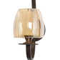 JS-VP S-487-1W Modern Wall Lights 1xE27 Mild Steel & Glass Material Brown & Champaign Finish