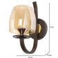 JS-VP S-487-1W Modern Wall Lights 1xE27 Mild Steel & Glass Material Brown & Champaign Finish
