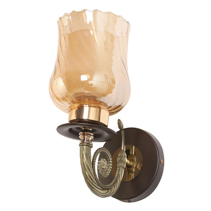 JS-VP S-486-1W Modern Wall Lights 1xE27 Mild Steel & Glass Material Antique & Champaign Finish