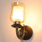 JS-VP S-486-1W Modern Wall Lights 1xE27 Mild Steel & Glass Material Antique & Champaign Finish