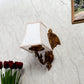 JS-VP S-490-1W Cloth Shade Wall Lights 1xE27 Mild Steel & Fabric Material Antique & Cream Finish