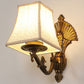 JS-VP S-490-1W Cloth Shade Wall Lights 1xE27 Mild Steel & Fabric Material Antique & Cream Finish