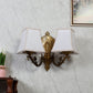 JS-VP S-490-2W Cloth Shade Wall Lights 2xE27 Mild Steel & Fabric Material Antique & Cream Finish