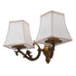 JS-VP S-490-2W Cloth Shade Wall Lights 2xE27 Mild Steel & Fabric Material Antique & Cream Finish
