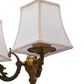 JS-VP S-490-2W Cloth Shade Wall Lights 2xE27 Mild Steel & Fabric Material Antique & Cream Finish