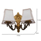 JS-VP S-490-2W Cloth Shade Wall Lights 2xE27 Mild Steel & Fabric Material Antique & Cream Finish
