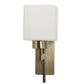 JS-VP S-492-1W Modern Wall Lights 1xE27 Mild Steel & Fabric Material Antique & White Finish