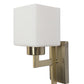 JS-VP S-492-1W Modern Wall Lights 1xE27 Mild Steel & Fabric Material Antique & White Finish