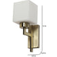 JS-VP S-492-1W Modern Wall Lights 1xE27 Mild Steel & Fabric Material Antique & White Finish