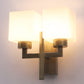 JS-VP S-492-2W Modern Wall Lights 2xE27 Mild Steel & Fabric Material Antique & White Finish