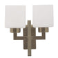 JS-VP S-492-2W Modern Wall Lights 2xE27 Mild Steel & Fabric Material Antique & White Finish