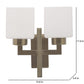 JS-VP S-492-2W Modern Wall Lights 2xE27 Mild Steel & Fabric Material Antique & White Finish