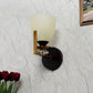 JS-VP S-495-1W Modern Wall Lights 1xE27 Mild Steel & Glass Material Antique, Brown & White Finish