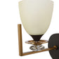 JS-VP S-495-1W Modern Wall Lights 1xE27 Mild Steel & Glass Material Antique, Brown & White Finish