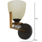 JS-VP S-495-1W Modern Wall Lights 1xE27 Mild Steel & Glass Material Antique, Brown & White Finish