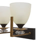 JS-VP S-495-2W Modern Wall Lights 2xE27 Mild Steel & Glass Material Antique, Brown & White Finish