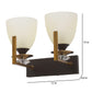 JS-VP S-495-2W Modern Wall Lights 2xE27 Mild Steel & Glass Material Antique, Brown & White Finish