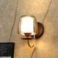 JS-VP S-498-1W Modern Wall Lights 1xE27 Mild Steel & Glass Material Brown, Gold & Smoke Finish