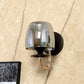 JS-VP S-498-1W Modern Wall Lights 1xE27 Mild Steel & Glass Material Brown, Gold & Smoke Finish