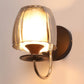JS-VP S-498-1W Modern Wall Lights 1xE27 Mild Steel & Glass Material Brown, Gold & Smoke Finish