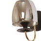 JS-VP S-498-1W Modern Wall Lights 1xE27 Mild Steel & Glass Material Brown, Gold & Smoke Finish
