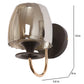 JS-VP S-498-1W Modern Wall Lights 1xE27 Mild Steel & Glass Material Brown, Gold & Smoke Finish