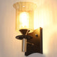 JS-VP S-501-1W Wooden Wall Lights 1xE27 Mild Steel, Wood & Glass Material Brown, Gold & Champaign Finish