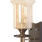 JS-VP S-501-1W Wooden Wall Lights 1xE27 Mild Steel, Wood & Glass Material Brown, Gold & Champaign Finish