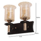 JS-VP S-501-2W Wooden Wall Lights 1xE27 Mild Steel, Wood & Glass Material Brown, Gold & Champaign Finish