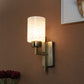 JS-VP S-502-1W Modern Wall Lights 1xE27 Mild Steel & Glass Material Antique & White Finish
