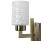 JS-VP S-502-1W Modern Wall Lights 1xE27 Mild Steel & Glass Material Antique & White Finish